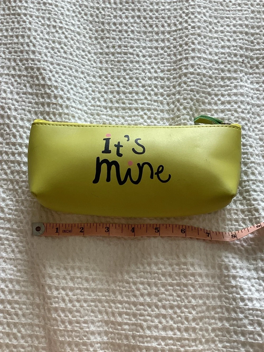 Yellow 'It's Mine' Cosmetic Bag‎